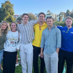 Exchange students gathering